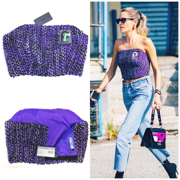 Prada Tops - PRADA Purple Wool Bustier Top - NWT